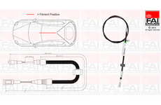 Tazne lanko, parkovaci brzda FAI AutoParts FBC0165