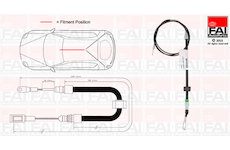 Tazne lanko, parkovaci brzda FAI AutoParts FBC0166