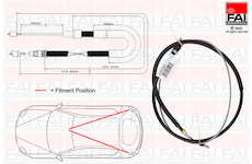 Tazne lanko, parkovaci brzda FAI AutoParts FBC0170