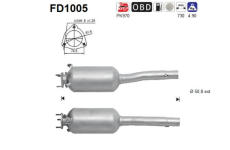 Filtr pevnych castic, vyfukovy system AS FD1005