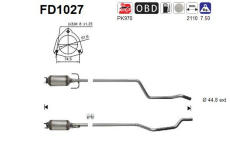 Filtr pevnych castic, vyfukovy system AS FD1027