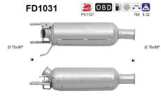 Filtr pevnych castic, vyfukovy system AS FD1031