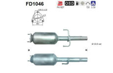 Filtr pevnych castic, vyfukovy system AS FD1046