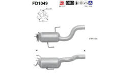 Filtr pevnych castic, vyfukovy system AS FD1049