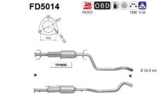 Filtr pevnych castic, vyfukovy system AS FD5014