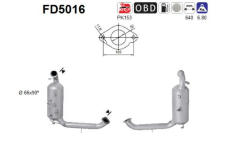 Filtr pevnych castic, vyfukovy system AS FD5016