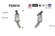 Filtr pevnych castic, vyfukovy system AS FD5018