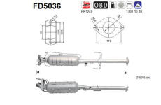 Filtr pevnych castic, vyfukovy system AS FD5036