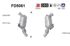 Filtr pevnych castic, vyfukovy system AS FD5061