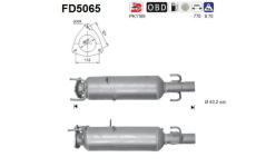 Filtr pevnych castic, vyfukovy system AS FD5065