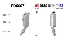 Filtr pevnych castic, vyfukovy system AS FD5097