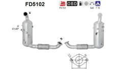 Filtr pevnych castic, vyfukovy system AS FD5102