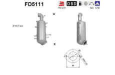 Filtr pevnych castic, vyfukovy system AS FD5111