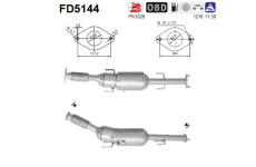 Filtr pevnych castic, vyfukovy system AS FD5144