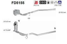 Filtr pevnych castic, vyfukovy system AS FD5155