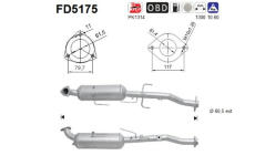 Filtr pevnych castic, vyfukovy system AS FD5175