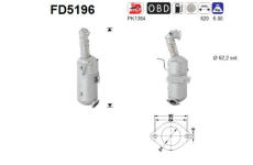 Filtr pevnych castic, vyfukovy system AS FD5196