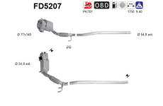 Filtr pevnych castic, vyfukovy system AS FD5207