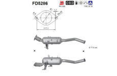 Filtr pevnych castic, vyfukovy system AS FD5286