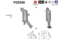 Filtr pevnych castic, vyfukovy system AS FD5308