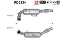Filtr pevnych castic, vyfukovy system AS FD5334