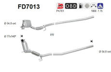 Filtr pevnych castic, vyfukovy system AS FD7013