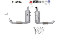 Filtr pevnych castic, vyfukovy system AS FL5194