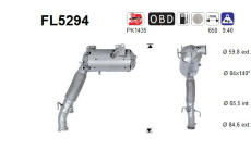 Filtr pevnych castic, vyfukovy system AS FL5294