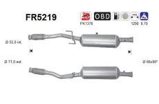 Filtr pevnych castic, vyfukovy system AS FR5219