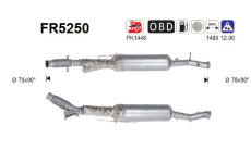 Filtr pevnych castic, vyfukovy system AS FR5250