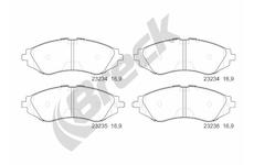 Sada brzdových destiček, kotoučová brzda BRECK 23234 00 701 10