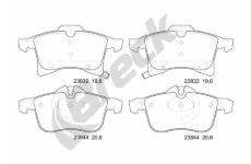 Sada brzdových destiček, kotoučová brzda BRECK 23832 00 702 10