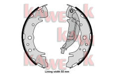 Sada brzdových čelistí KAWE 01061