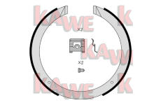 Sada brzdových čelistí, parkovací brzda KAWE 01098