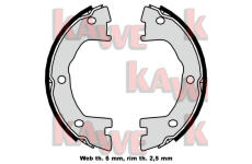 Sada brzdových čelistí, parkovací brzda KAWE 09250