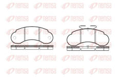 Sada brzdových destiček, kotoučová brzda KAWE 0142 10