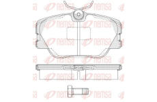 Sada brzdových destiček, kotoučová brzda KAWE 0189 00