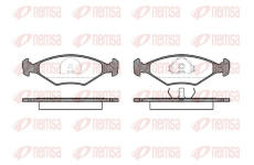 Sada brzdových destiček, kotoučová brzda KAWE 0281 10