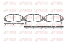 Sada brzdových destiček, kotoučová brzda KAWE 0351 32
