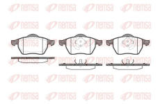 Sada brzdových destiček, kotoučová brzda KAWE 0390 20