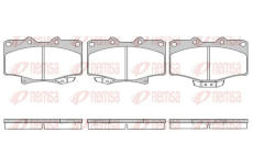 Sada brzdových destiček, kotoučová brzda KAWE 0429 14