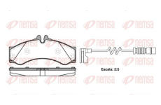 Sada brzdových destiček, kotoučová brzda KAWE 0614 12