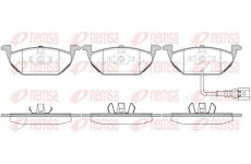 Sada brzdových destiček, kotoučová brzda KAWE 0633 31