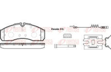 Sada brzdových destiček, kotoučová brzda KAWE 0651 22
