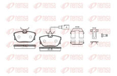 Sada brzdových destiček, kotoučová brzda KAWE 0767 12