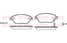 Sada brzdových destiček, kotoučová brzda KAWE 0859 21