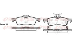 Sada brzdových destiček, kotoučová brzda KAWE 0862 02