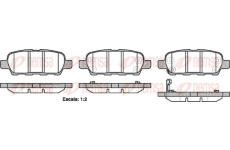 Sada brzdových destiček, kotoučová brzda KAWE 0876 21