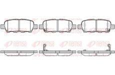 Sada brzdových destiček, kotoučová brzda KAWE 0876 29