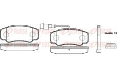 Sada brzdových destiček, kotoučová brzda KAWE 0961 02